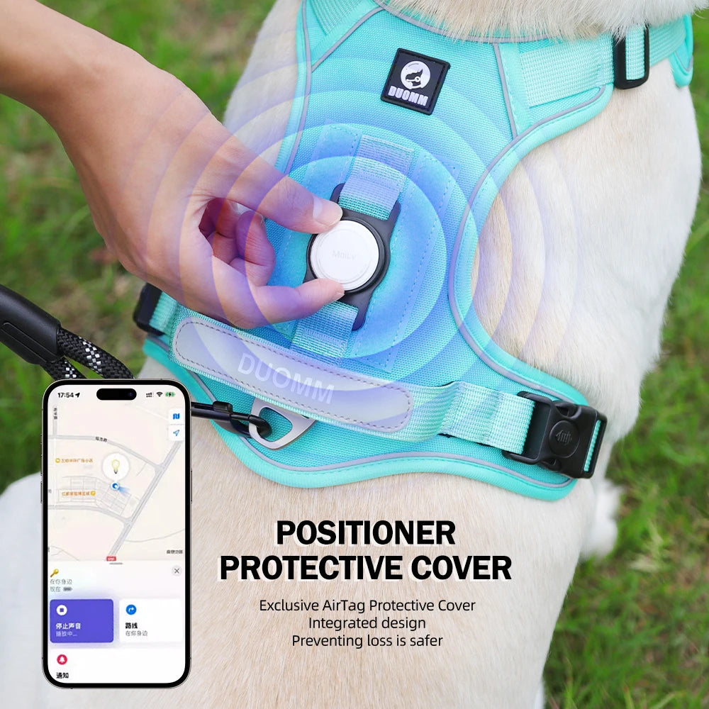 Adjustable Dog Harness with AirTag Holder